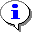 A speech bubble with an information icon inside